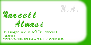 marcell almasi business card